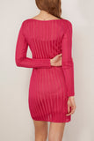 La Galpa Riva Bare Mini Dress in Strong Pink
