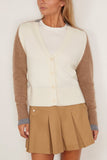 LAFATA Cashmere Cardigan in Neutral