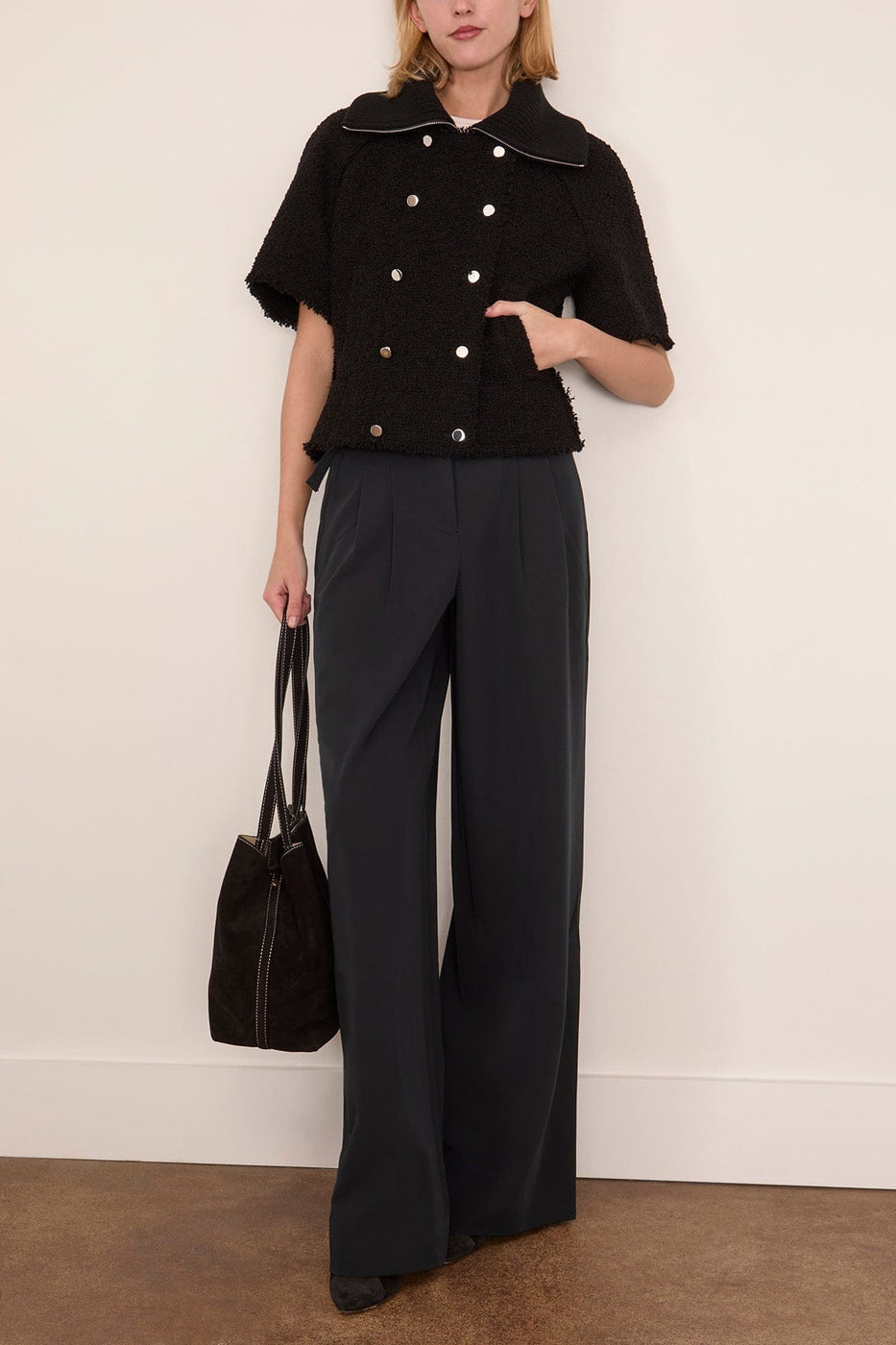 Lanvin Short Sleeve Jacket in Black