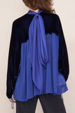 Lanvin Lavalliere Collar Blouse in Indigo