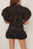 Lanvin Puffy Sleeves Top in Black