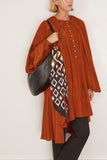 Lanvin Silk Diamond Scarf Headband in Brown