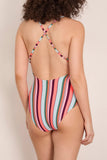 Lemlem Retiro One Piece in Poppy Sunset