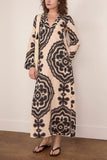 Lemlem Theodora Column Dress in Niku Cream