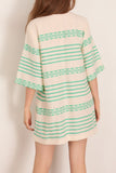 Lemlem Belkis V-Neck Caftan in Chereka Green