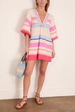 Lemlem Belkis V-Neck Caftan in Desita Pink