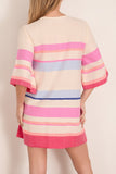 Lemlem Belkis V-Neck Caftan in Desita Pink