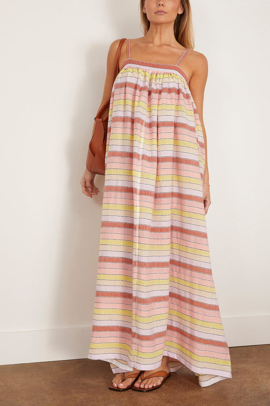 Lemlem Casual Dresses Eda Slip Dress in Meskel Citron Lemlem Eda Slip Dress in Meskel Citron