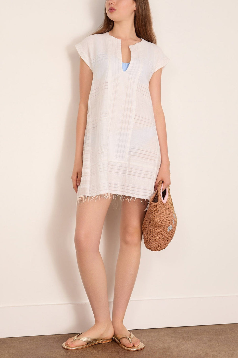 Lemlem Elina Caftan in Abira White