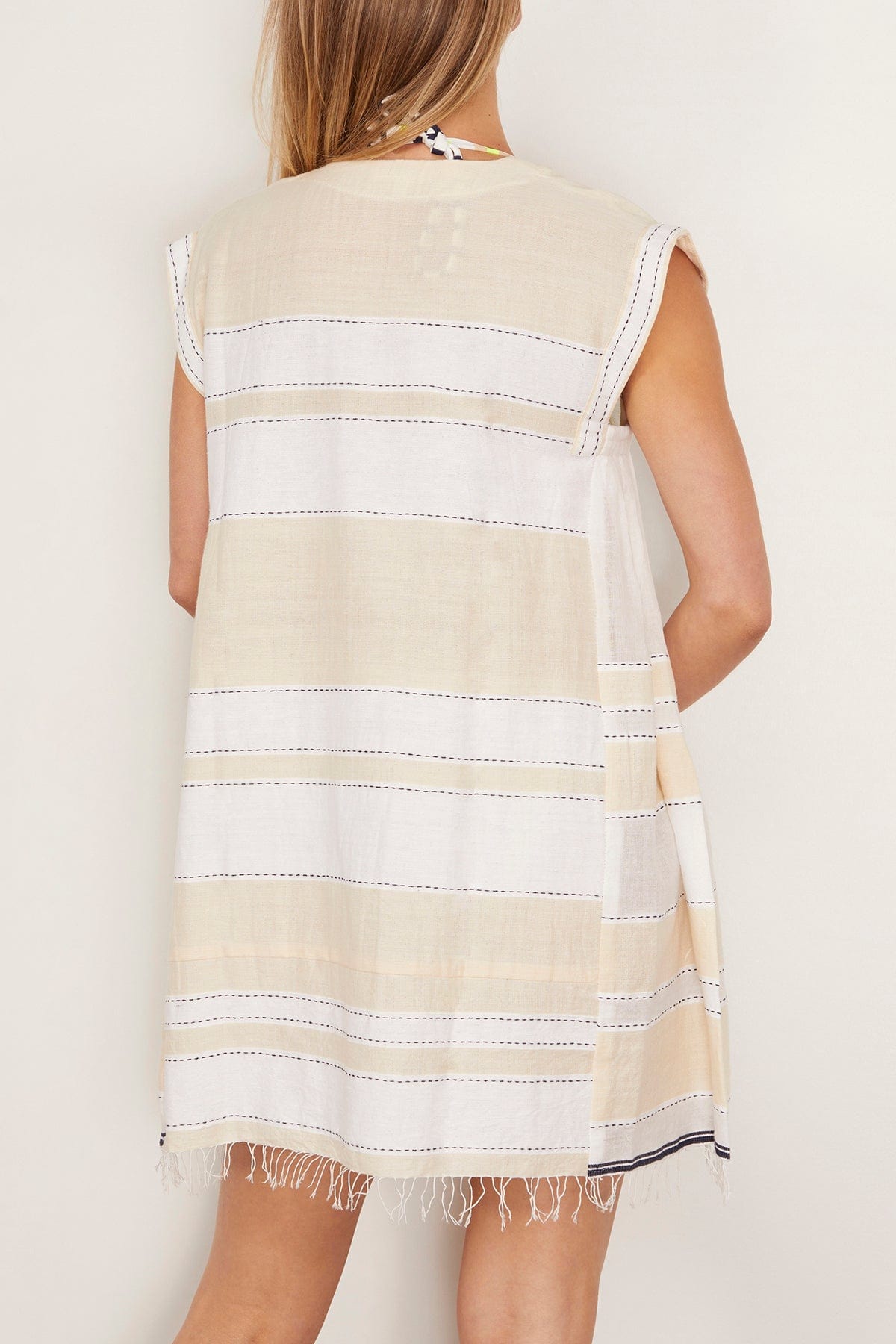 Lemlem Casual Dresses Elina Caftan in Debre Cream Lemlem Elina Caftan in Debre Cream