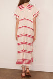 Lemlem Gasira V-Neck Caftan in Eshe Red