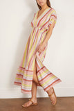 Lemlem Casual Dresses Leila Plunge Dress in Meskel Citron Lemlem Leila Plunge Dress in Meskel Citron