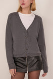 Lisa Yang Abby Cardigan in Graphite
