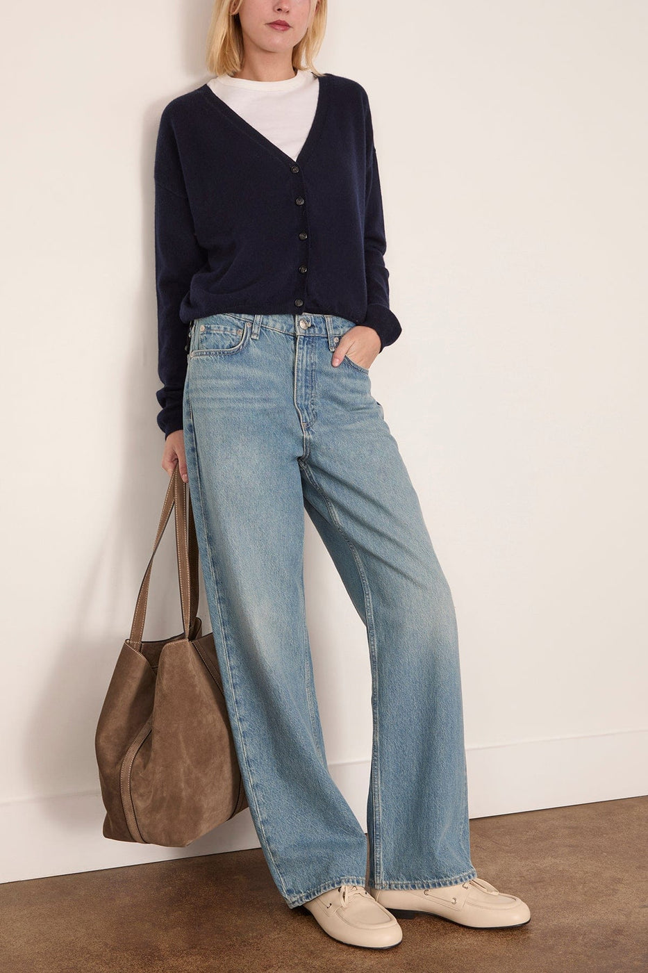 Lisa Yang Abby Cardigan in Navy
