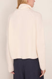 Lisa Yang Sadie Zip Cardigan in Cream