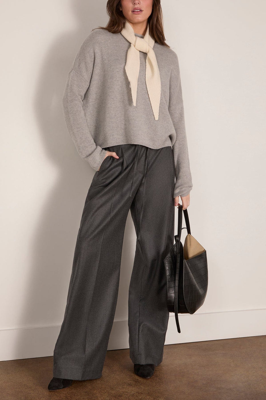 Lisa Yang Sandy Sweater in Dove Grey