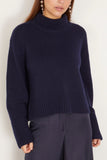 Lisa Yang Sweaters Fleur Sweater in Navy Lisa Yang Fleur Sweater in Navy