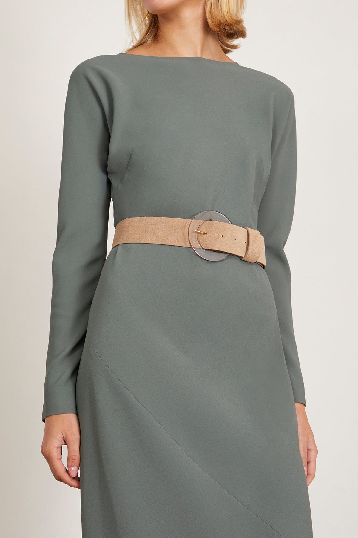 Lizzie Fortunato Belts Louise Belt in Light Taupe Suede Lizzie Fortunato Louise Belt in Light Taupe Suede