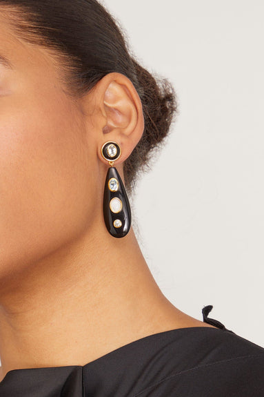 Lizzie Fortunato Earrings Torre Earrings in Midnight Sparkle Black Lizzie Fortunato Torre Earrings in Midnight Sparkle Black