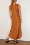 Loulou de Saison Nada Long Dress in Ocher