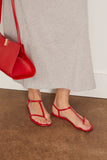 Loulou Studio Strappy Flat Sandals Amaru Thong Sandal in Tomato Loulou Studio Amaru Thong Sandal in Tomato