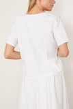 Loulou Studio Tops Faaa T-Shirt in White Loulou Studio Faaa T-Shirt in White