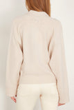 Loulou Studio Sweaters Kaia V-Neck Cardigan in Oat Melange Loulou Studio Kaia V-Neck Cardigan in Oat Melange