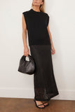 Loulou Studio Mari Sleeveless Boxy Top in Black