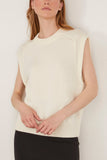 Loulou Studio Tops Mari Sleeveless Boxy Top in Ivory Loulou Studio Mari Sleeveless Boxy Top in Ivory