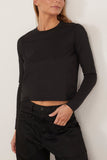 Loulou Studio Tops Masal Long Sleeve Shirt in Black Loulou Studio Masal Long Sleeve Shirt in Black