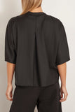 Loulou Studio Tops Short Sleeved Blouse in Black Loulou Studio Short Sleeved Blouse in Black