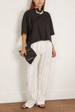 Loulou Studio Soler Elastic Waistband Pant in Ivory
