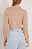 Loulou de Saison Zephir Cropped Cardigan in Beige Melange