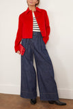 Loulou Studio Jackets Zhanna Short Boxy Coat in Tomato Loulou Studio Zhanna Short Boxy Coat in Tomato