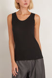 Loulou de Saison Alicudi Tank Top in Black