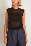 Loulou de Saison Anita Sleeveless Knit Top in Black