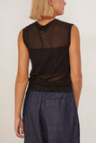 Loulou de Saison Anita Sleeveless Knit Top in Black