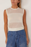 Loulou de Saison Anita Sleeveless Knit Top in Ivory