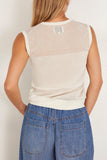 Loulou de Saison Anita Sleeveless Knit Top in Ivory