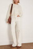 Loulou de Saison Bruzzi Cropped Sweater in Ivory