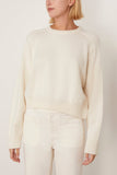 Loulou de Saison Bruzzi Cropped Sweater in Ivory
