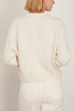 Loulou de Saison Bruzzi Cropped Sweater in Ivory