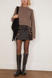 Loulou de Saison Bruzzi Cropped Sweater in Taupe Melange