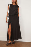 Loulou de Saison Carmen Long Gathered Skirt in Black