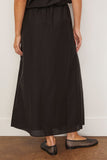 Loulou de Saison Carmen Long Gathered Skirt in Black