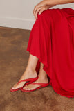 Loulou de Saison Coda Mini Wedge Flip Flop in Tomato