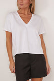Loulou de Saison Faaa V-Neck T-Shirt in White