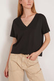 Loulou de Saison Faaa V-Neck T-Shirt in Black