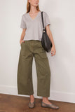 Loulou de Saison Faaa V-Neck T-Shirt in Grey Melange