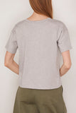 Loulou de Saison Faaa V-Neck T-Shirt in Grey Melange
